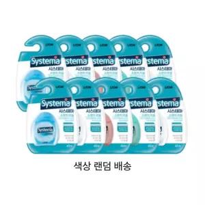 라이온코리아 시스테마 스펀지 치실 40m 1개입, 10개