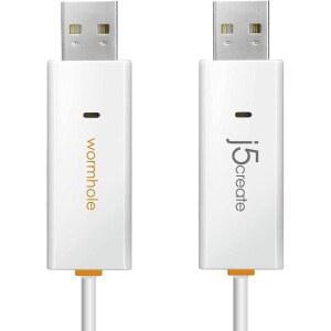 j5 create JUC400 데이터 스위치 웜홀 간 USB 전송 공유 마우스 및 키보드 케이블로 Mac과 Windows