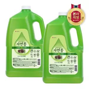 엘지생활건강 자연퐁 솔잎 리필 3.04L x 2개 안심 세정