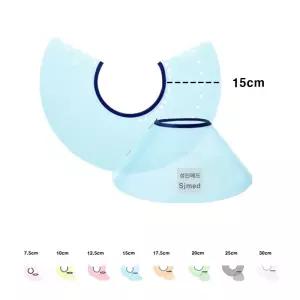 (MD) 소프트 파스텔 칼라 강아지 넥카라 단추타입 1팩x10ea / 길이(15cm)