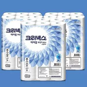 크리넥스 에어셀 화장지 40Mx24롤x3팩 두루마리 롤/가정용티슈/휴지/부드러운화장지/부드러운휴지/업소용