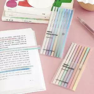 스토어-지유 아이코닉 인덱스 롱 하이라이터 플래그 메모지 반투명인덱스메모지