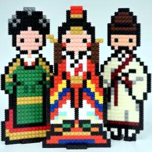 해피브릭 디폼블럭 8mm 전통의상 한복 만들기 19종 선택 DIY 테마 키트