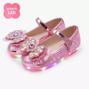 [키펀트] LED 오로라윙 쥬얼 여아 구두