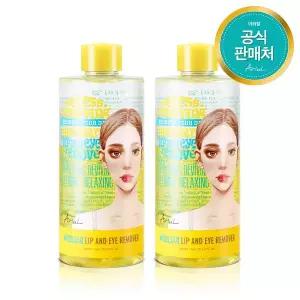 [아리얼] 스트레스 릴리빙 미셀라 립앤아이 리무버 300ml_2개입(+클렌징티슈 15매 1개)