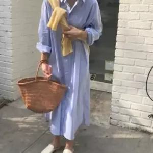 이쁘다요 여성 원피스 스트라이프 셔츠