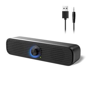 데스크톱 노트북 태블릿용 1Mii 컴퓨터 스피커, USB 전원 PC 스피커, 휴대폰 패드 MP3용 볼륨 조절이 가능한 소형 스피커, 윈도우 맥 리눅스 PC용 3.5mm 오디오 플러그가 장착된 스테레오 사운드