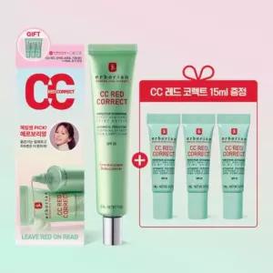 에르보리앙 CC 레드 코렉트 홍조붉은기 커버 45ml 기획세트