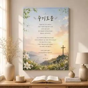 주기도문 교회 성경말씀 캔버스 액자 C A4