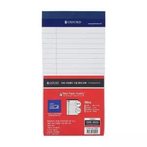 메모노트 옥스포드 리갈패드 미니수첩 50매 흰색 89X173MM 1개