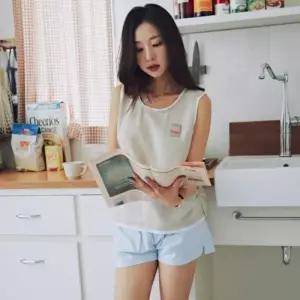 올리비아로렌 레이어드 배색 민소매 티셔츠  VVCAN5M5271
