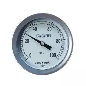 바이메탈 센서가 탑재된 국산 온도계 T형 75파이 50도 100도 150도
