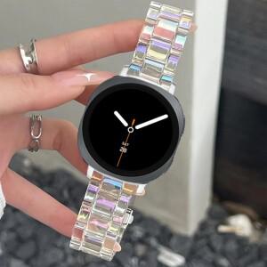 갤럭시 워치 8 클래식 46mm용 투명 레진 스트랩, 40mm 울트라 2 브레이슬릿 시계줄