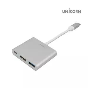 유니콘 TH-700HDMI C타입 to HDMI USB3.0 멀티컨버터 4K데이터전송 모니터 젠더 HDMI버더 HDMI변환 영상전