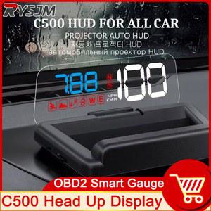 헤드업디스플레이 HUD C500 자동 OBD2 속도 속도계 KMECHATRONICSH OBD 유리 차량용 MPH 디지털 디스플레이