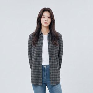 PAT 허리스트링 체크 셔츠_1I61506