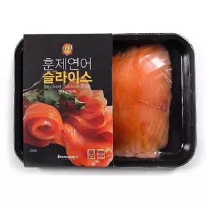 삼둥이수산 훈제연어 슬라이스 200g 샐러드 샌드위치 초밥용 냉동