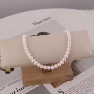 시후주얼리 천연양식진주 2 3 4 6 8mm 못난이진주목걸이 NS055N