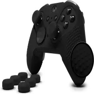 Xbox One Elite 시리즈 2용 거품 도마뱀 실리콘 컨트롤러 스킨 블랙 미끄럼 방지 고무 땀 부드러운 젤 그립