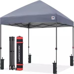 ABCCANOPY 8x8 팝업 캐노피 텐트 바퀴 달린 가방이 있는 간편한 설치 즉시 대피소 해변 시장 뒷마당 자외선