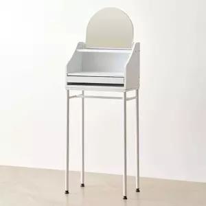OFW 입식 슬라이드 선반 거울 화장대 500 2색상 화장대서랍장 슬림화장대