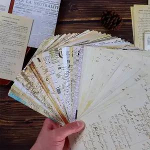 빈티지 종이 DIY 콜라주 스크랩북 앨범 재료 라벨 30장