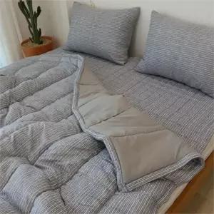 마이크로 화이바 침구 스트라이프 사계절 침구류 마이크로 화이바 이불 베개 먼지없는 알러지 차렵 항균