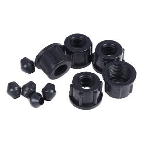10개 농업용 분무기 튜브 커넥터 너트 파이프 플러그 워터 내부 18mm