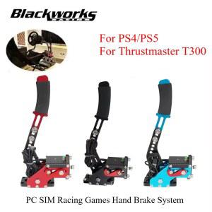 PS4/PS5 용 고정 부품이있는 USB 핸드 브레이크 Thrustmaster T300 범용 PC SIM 레이싱 게임 핸드 브레이크 시스템 레드/블랙/블루