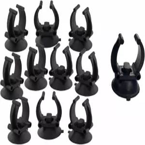 HRSDZKJ 10Pcs 수족관 흡입 컵 클립 18-22mm 검은색 히터 펌프 필터 및 후드용 범용 어항 홀더