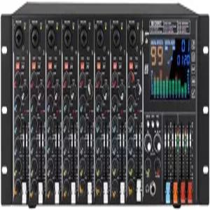 RX-8 8채널 DJ 콘솔 19인치 랙 마운트 오디오 믹서 99개 DSP 이펙트 USB 음악 블루투스 재생 48V 팬텀 파워