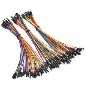 CHANZON 120개입 20CM 점퍼 와이어 키트 MM MF FF 듀퐁 멀티컬러 아두이노 | 3종 키트: MM+MF+FF 24 AWG 주석 도금 구리 무납땜 라즈베리 파이 브레드보드 PCB