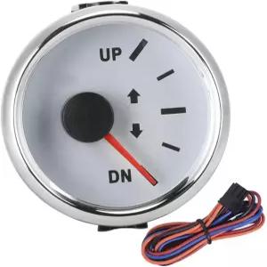 마린 2인치 스테인리스 스틸 보트 트림 게이지 52mm UP-DN 표시등(빨간색 백라이트 포함) 0-190옴 엔진