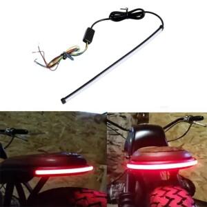 20CM 45CM 바이크 오토바이 회전 신호등 스트립 모토 순차 스위치 백 흐르는 브레이크 라이트 LED 미등 스