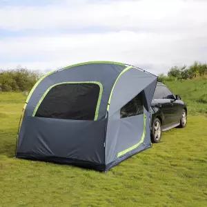 HREFUEU SUV 테일게이트 텐트 Rainfly와 함께하는 캠핑용 3~6인용 야외 카 8 x8 x7.1인치 높이 방수 3000MM