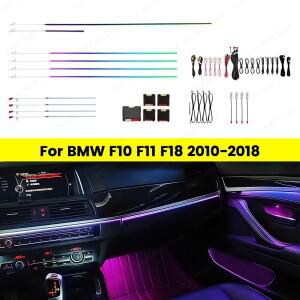 BMW 호환 5 시리즈 F10 F11 F18 2011-2017용 아우치 앰비언트 라이트, 스크린 앱 제어 LED 장식 스트립, 대