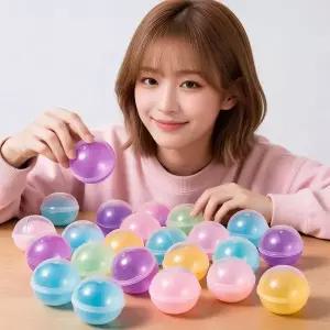 추첨 볼 뽑기 통 캡슐 반투명 빈 원형 케이스 미니멀 감성 디자인 사무실 게임용 45m