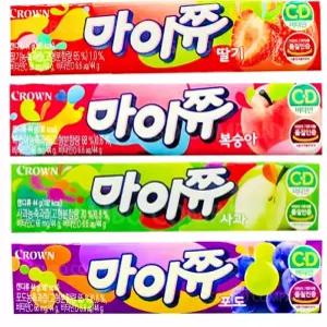 생활 마이쮸4종세트 딸기1개+복숭아1개+사과1개+포도1개 마이쮸 마이쮸젤리 마이쮸복숭아 서치A2