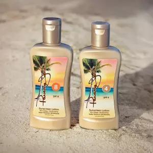 파나마 잭 선시커 세트 - 여행용 자외선 차단 태닝 로션 SPF 4 8 선탠 선 케어 팩