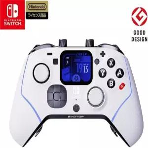 EVOTOP White 게임 컨트롤러 Nintendo Switch/PC 지원 라이선스 제품 다기능 LCD 터치스크린 탑재 무선