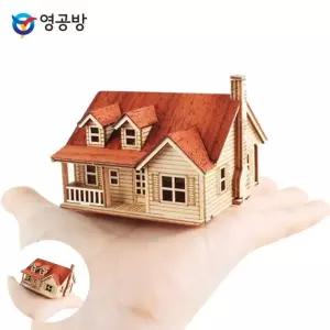 목재장난감 모형만들기 나무조립장난감 어린이장난감 나무판모형만들기재료 미니 웨스턴 하우스2