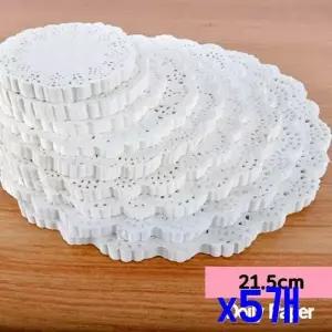 [제이큐]페이퍼 생일 파티 접시 테이블 냅킨 레이스 21.5cm 5개 100매