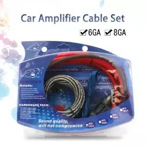 6/8GA 자동차 증폭기 케이블 세트 60AMP 서브우퍼 전원 배선 퓨즈 와이어 설치 키트 차량 수정 부품