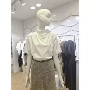 이월수량 ZOOC 넥 스카프 포인트 루즈핏 반팔 티셔츠 V263PSM902 2801761
