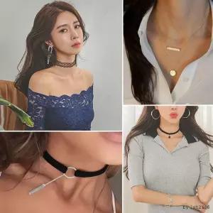 초커목걸이60여종 짧은목걸이 초크 패션 금 레이어드