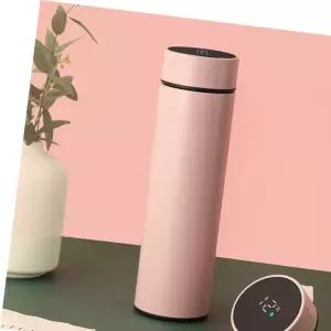 보온병 500ml 핑크 스텐 온도표시 LED