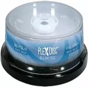 PLEXDISC 645-212 50GB 6X 블루레이 더블 레이어 화이트 잉크젯 기록 가능 BD-R DL 스핀들