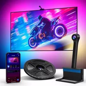 카메라가 장착된 Ailofy TV 백라이트 모니터 뒤에 7.87피트 LED 스트립 조명 40-50인치 화면 영화 및 게임