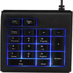 준럭 19키 숫자 키패드 USB 유선 무음 패드 기계식 노트북 데스크톱 컴퓨터 PC용 3가지 색상 백라이트 확장