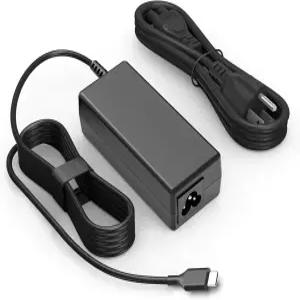 Dell 노트북/컴퓨터/크롬북 및 65와트/45W USB 타입 C 전원 어댑터용 65W 충전기 교체